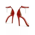 thumbnail image 5 of Schutz Lah Club Red Ankle Strap Embellished Open Toe Stiletto Heeled Sandals (Club Red, 5.5), 5 of 5