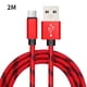 thumbnail image 1 of Inteprter Cable de carga Micro USB 3A (máx.) 1/2M tipo C Cable de datos de carga rápida Cable de carga tejido de nailon para Cable Teléfono y Comunicación Rojo 2 metros, 1 of 6