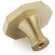 thumbnail image 4 of 10 pomos de latón cepillado, pomos dorados para cajones para armario, armario, baño, baño y cocina, 25 x 20 mm estilo octágono B, 4 of 5