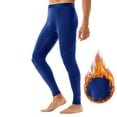 thumbnail image 2 of IWRICH Men's Thermal Compression Pants Lined Athletic Tights Leggings Sports Base Layer Bottoms for Cold Weather Blue XXL, 2 of 5