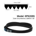 thumbnail image 2 of Unique Bargains 6PK2285 V-Ribbed Belt, 5 Ribs, 2285mm Length, EPDM Poly V Belt, Serpentine Belt, 2 of 5