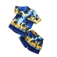 thumbnail image 1 of Sonducket Baby Top Shorts Outfit Beach Graphic Impreso Camisa de manga corta Newborn Babysuit conjuntos de ropa Azul oscuro 80cm, 1 of 8