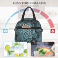 thumbnail image 4 of Naloa Blue Color Cactus Print Lunch Bag for Women & Men Insulated Lunch Box or Cooler Lunch Tote Bags for Work, Travel, Outdoor, 4 of 5