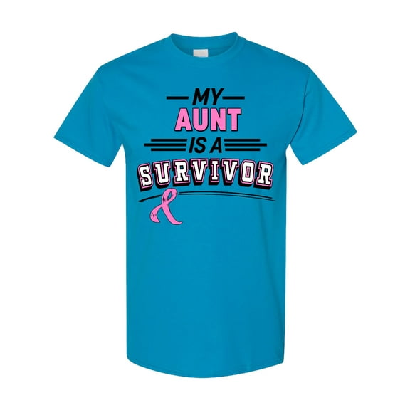 Inktastic My Aunt is a Survivor Breast Cancer Awareness T-Shirt