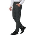 thumbnail image 4 of INSPIRE CHIC Men's Pants Stripes Zipper Closure Front Pockets Dress Pants 38 Black, 4 of 7
