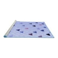 thumbnail image 2 of Ahgly Company Machine Washable Indoor Rectangle Solid Blue Modern Area Rugs, 7' x 10', 2 of 4