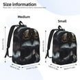 thumbnail image 3 of KLL Royal Skull With Golden Crown Print Travel Laptop Backpack - College Backpack Business Work Bag Nurse Bag Casual Daypack for Weekender Business Hiking -Medium, 3 of 6
