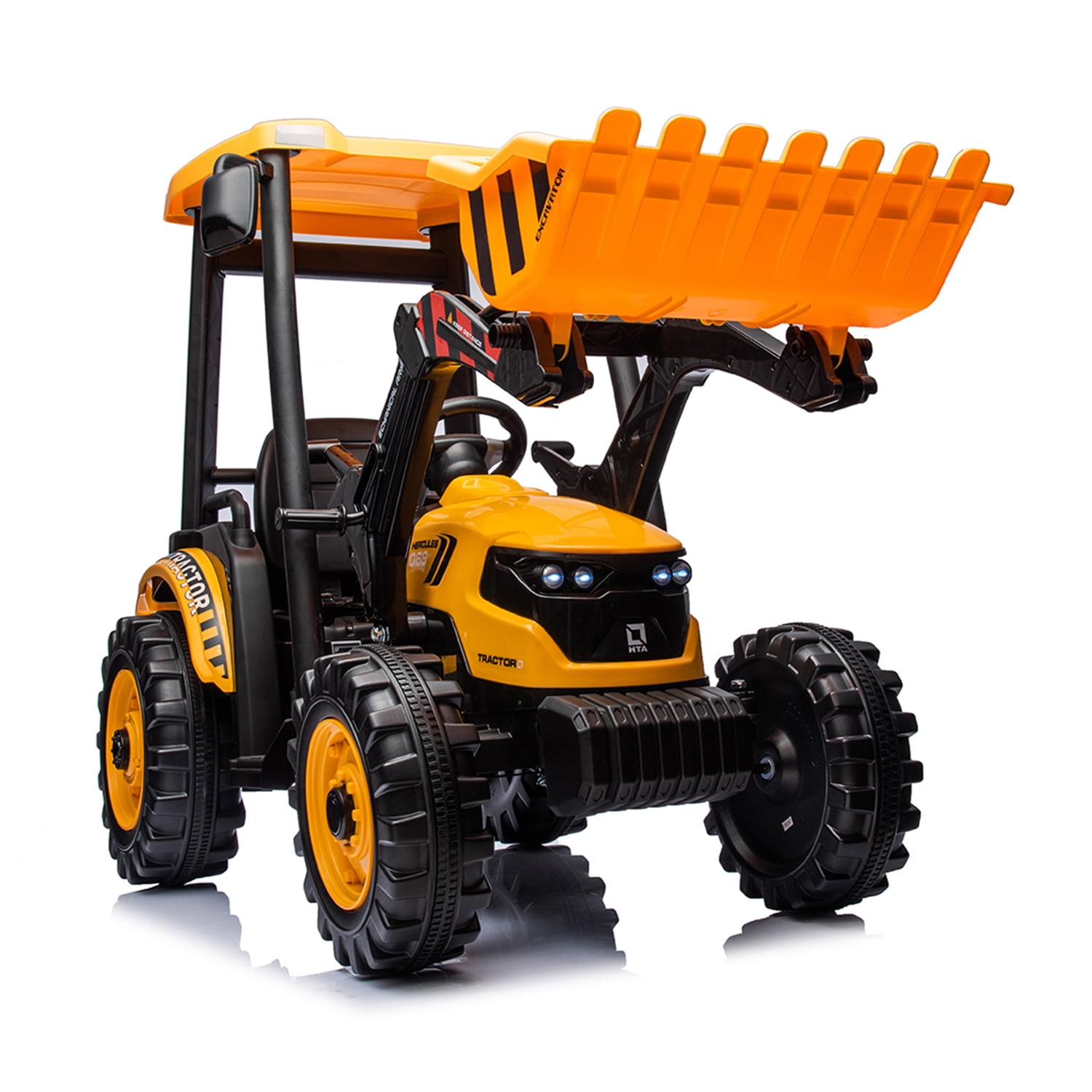 CIPACHO Ride On Tractor, 24 V Powered Construction Vehicles for Kids with 3-Gear-Shift Ground Loade, Kids Car Toys, Yellow CIPACHO Ride On Tractor, 24 V Powered Construction Vehicles for Kids with 3-Gear-Shift Ground Loade, Kids Car Toys, Yellow