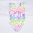 thumbnail image 3 of GYRATEDREAM Kids Girls One Piece Swimsuit Teen Hot Stamping Print Ruffle Sleeve Bathing Suits Cute Backless Swimwear for 6-14 Years, 3 of 8