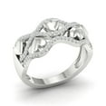 thumbnail image 2 of 1/5Ct TDW Diamond 10k White Gold Ribbon and Heart Fashion Ring, 2 of 4