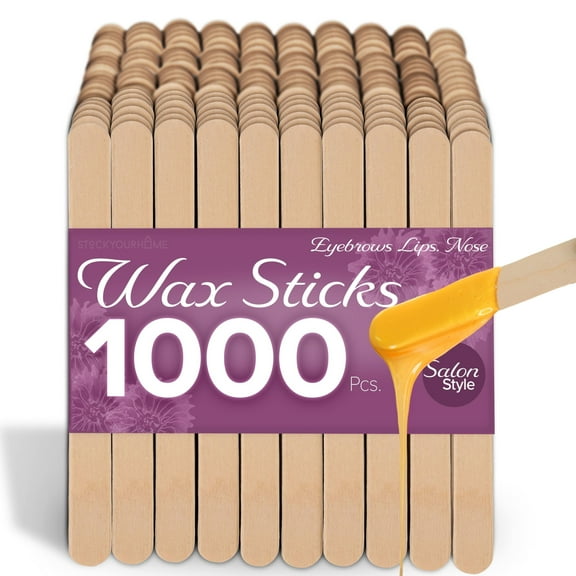 Stock Your Home (1,000 Pcs) Wooden Popsicle Sticks for Crafts Bulk  4.5-Inch, Wood Sticks Tongue Depressors, Food, Ice Cream, Epoxy Mixing, Wax and Waxing