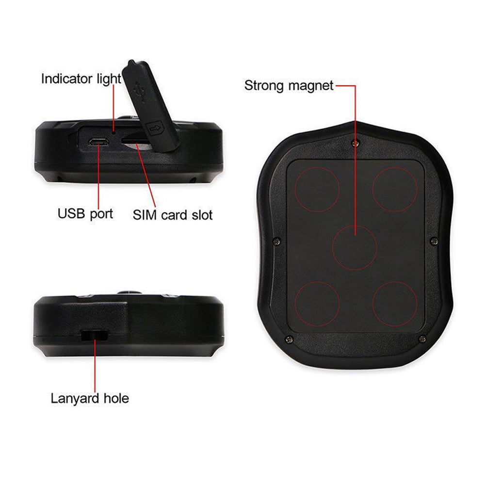 GPS Tracker, TKSTAR GPS Tracker for Vehicles Hidden Waterproof Realtime Car  GPS Trackers Anti Theft Tracking Device with Magnet GPS Locator for Car  Motorcycle Truck No Monthly Fee, TK905 