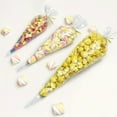 thumbnail image 3 of CUITING 30/50/100pcs Transparent Cone Bag Cellophane Triangular Bags - For Candy  Popcorn  Biscuits & Handicrafts - Perfect for Parties  Weddings  Birthdays & Holidays - Ideal Gift for Pa, 3 of 7