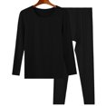 thumbnail image 1 of Juego de ropa interior térmica para hombre, conjunto largo ultrasuave, capa base para esquiar, parte superior e inferior cálidas para invierno (L, XL, XXL) negro, 1 of 6