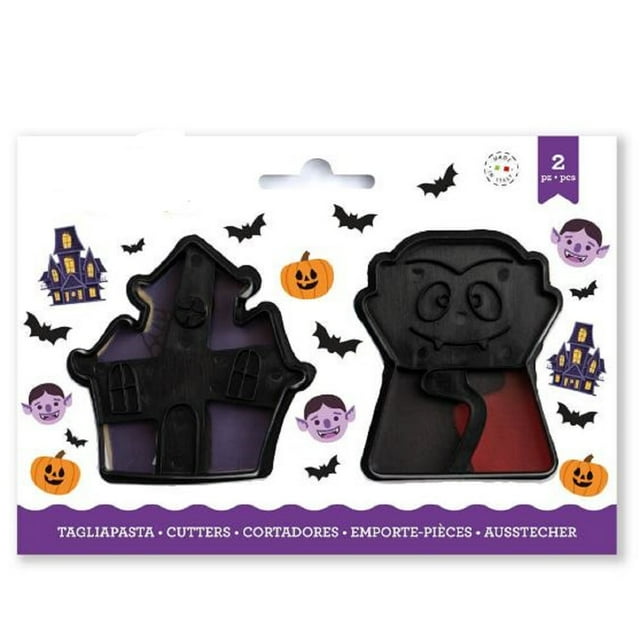 Cortador De Galletas Vampiro Y Casa Embrujada Negro