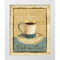 thumbnail image 3 of Paul Brent 12x14 White Modern Wood Framed Wall Art Titled - Coffee Club III, 3 of 5