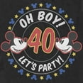 thumbnail image 2 of Men's Mickey & Friends Oh Boy 40 Let's Party Graphic Tee Black X Large, 2 of 5