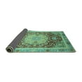 thumbnail image 2 of Ahgly Company Indoor Round Abstract Turquoise Blue Modern Area Rugs, 8' Round, 2 of 4