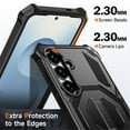 thumbnail image 5 of For Samsung Galaxy S25+ 5G / S24+ 5G Case [Compatible With MagSafe], Hidden Metal Kickstand, Military-Grade Heavy Duty Case with Bumper Frame, 360° Full Body Shockproof Protection Cover,Black, 5 of 7