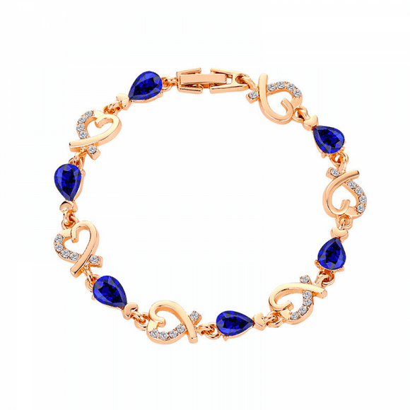 Heart Shaped Crystal Bracelet Zircon Rhinestone Bracelet With Diamond Inlaid Design