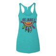 thumbnail image 3 of Colorful Neon Be Brave Dreamcatcher | Dean Russo Art Pop Culture Tri-Blend Racerback Tank Top, Tahiti Blue, Large, 3 of 6