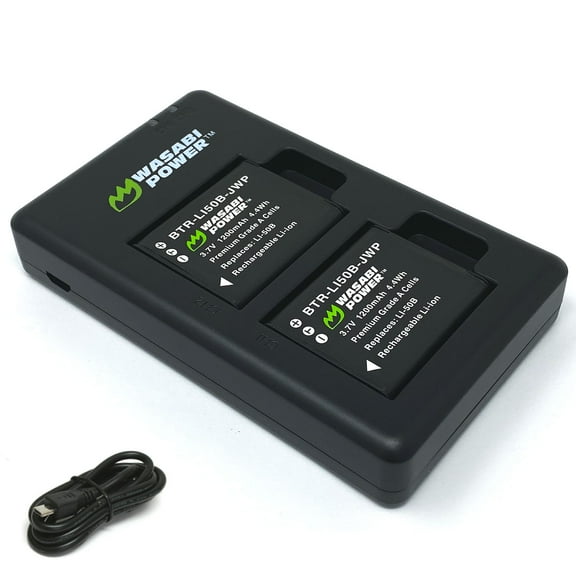 Wasabi Power Battery (2-Pack) and Micro USB Charger for Ricoh Pentax D-LI92
