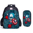 thumbnail image 4 of Paquete completo de bonos capitán américa mochila 5 en 1 Kindergarten escuela primaria bolsa para niños, 4 of 4