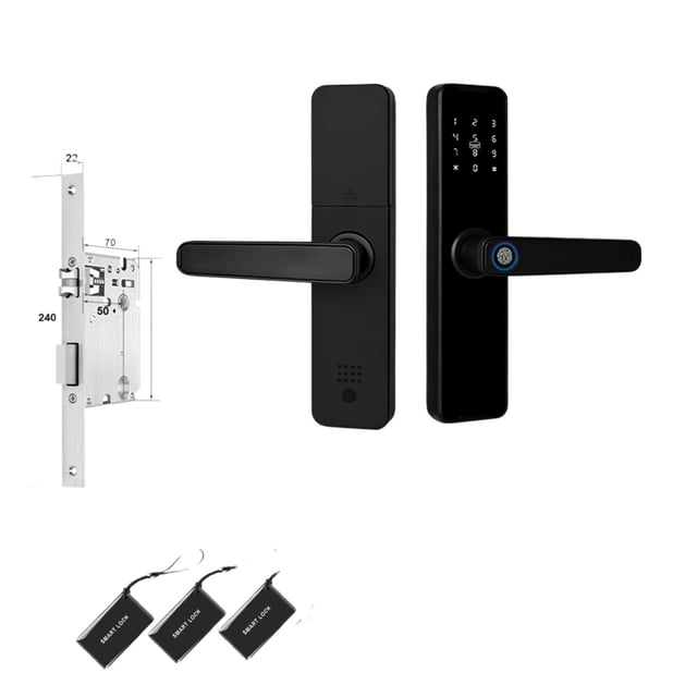 Door Lock, Tuya Fingerprint Door Lock Digital Electronic Lock Smart Keyless Entry Lock For Home House Lock With Fingerprint Passcode ,Easy to Install