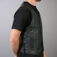thumbnail image 2 of Hot Leathers VSM1034 Men's Black '10 Pocket' Cowhide Leather Vest 5X-Large, 2 of 2