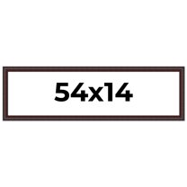 54x14 Frame Brown Round Mahogany Solid Wood Picture Frame | 1.625 Inch Moulding Width | with UV