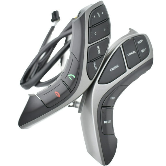 Steering Wheel Radio Control Switch Buttons For Hyundai Elantra 2012-2015AT, Car Multi-function Cruise Control Button For Elantra 2012-2015AT 2012-2014 MT I30MT, Steering Wheelbuttomg-silver black