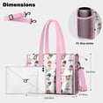 thumbnail image 5 of Teacher Tote Bag,Ballet Dancer Princess Pattern Teacher Utility Tote Bag,Large Work Tote Bags for Women with Multiple Pockets,Top Zipper Closure,13.8x10.6x6.7 Inch, 5 of 5