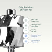 Aquabliss SF400 Daily Revitalize+ Shower Filter – Double Vitamin C & Tourmaline, 40% More Filtration, Reduces Chlorine for Healthier-Looking Skin, Hair & Nails – Chrome