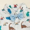 thumbnail image 5 of eczipvz 3t Summer Clothes Boy Toddler Baby Boy Clothes Shorts Set Dinosaur Print Shirt Short Sleeve Top Solid Shorts Summer Outfit Sky Blue 3-4 Years, 5 of 6