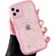 thumbnail image 2 of Funda Qokey para iPhone 11 Pro de 5.8", diseño de ondas onduladas, transparente, brillante, con estrellas, bonita, transparente, protección total, suave, de TPU, a prueba de golpes, para mujeres y, 2 of 8