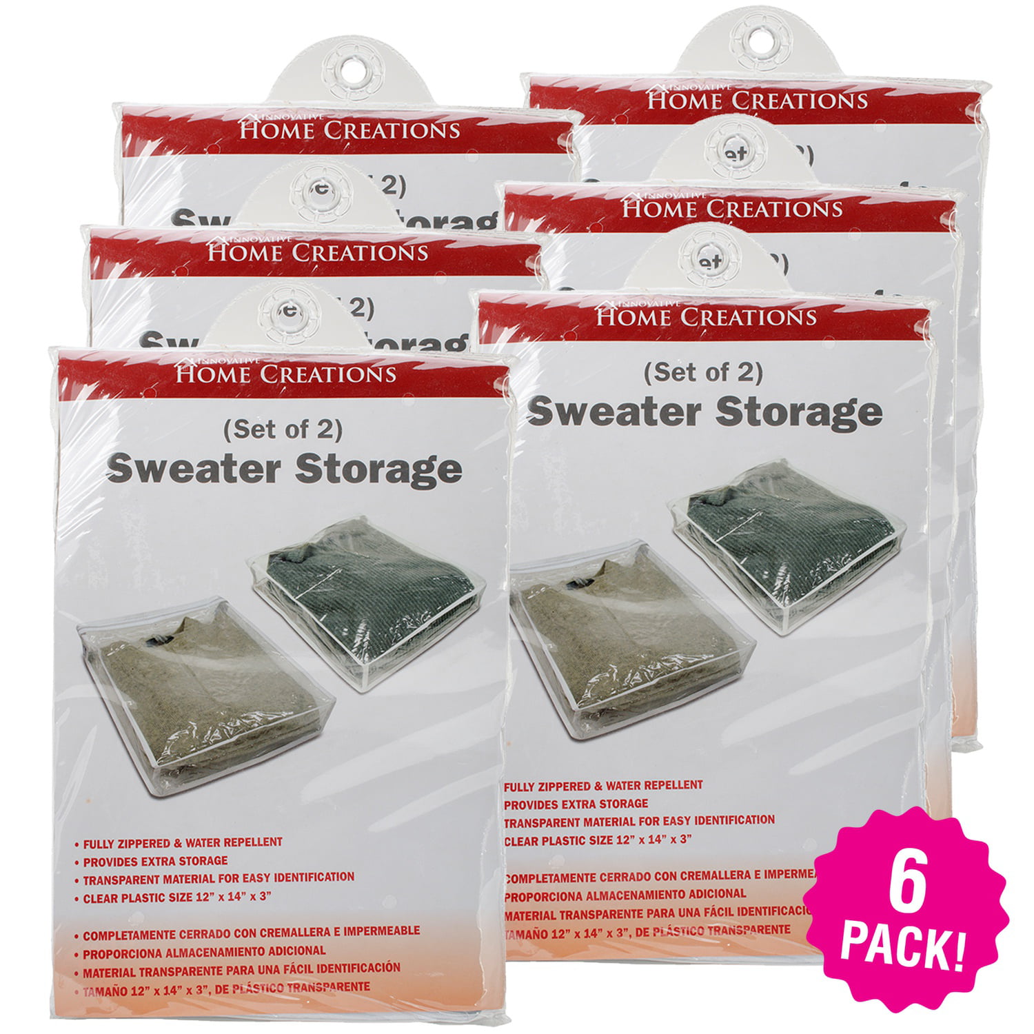 Innovative Home Creations Sweater Storage Bags 2/Pkg-12"X14"X3" 