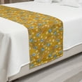 thumbnail image 2 of Floral Bed Runner, Retro Design View of Daisies and Poppy Flowers, Decorative Accent Bedding Scarf for Hotels Homes and Guestrooms, King, Dark Yellow Purpleblue, by Ambesonne, 2 of 2