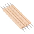 thumbnail image 4 of Stylos à Indentation, Hêtre + Acier Inoxydable Détails Fins 5 Pcs Stylet à Double Extrémité pour Dorure, 4 of 8
