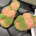 thumbnail image 4 of Tuphregyow Colorful Bowknot Women's Cotton Slippers, Cute Plush Soft Sole Slippers, Cozy Indoor and Outdoor Comfort, Ideal for Home and Office Pink 40-41, 4 of 6