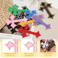 thumbnail image 3 of Uxcell Cross Iron on Patches, Embroidered Sew on Applique Repair Patch for Backpacks Clothing Shoes Hats DIY Pink, 3 of 6