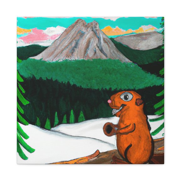 Marmot in Neoclassicism - Canvas