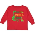 thumbnail image 3 of Inktastic Middle Brother Boy Dinosaur Announcement Boys Long Sleeve Toddler T-Shirt, 3 of 5