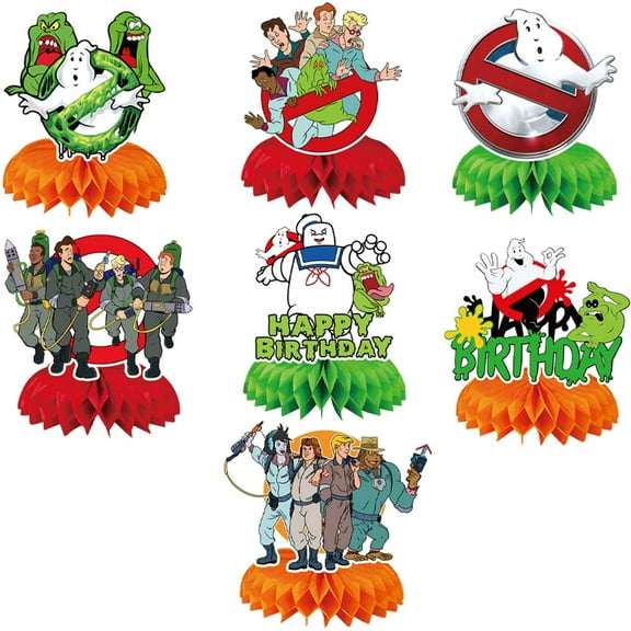 Ghostbusters Centerpieces Honeycomb Table Toppers Decorations for Photo Props Birthday Party Decor Supplies