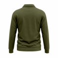 thumbnail image 6 of JULMCOMO Polo Shirts for Men Button Collared Casual Workwear Style Long Sleeve Shirts Regular Fit Work Tops with Chest Pockets Army Green XL, 6 of 7