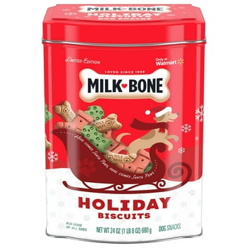 Milk- Holiday Dog Biscuits, 24 oz. Tin