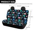 thumbnail image 4 of CHAQLIN Paw Print Stretch Auto Seat Cushions for Car Interior Travel, Non-Slip Rear Seat Covers Waterproof Rear Bench Seat Cover, 4 of 7
