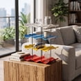 thumbnail image 4 of Steadline Wave Shaped Multi Tier Cup Storage Rack,Color Block Plastic Desktop Organizer,Layered Holder For Mugs Glass Tumblers Coffee Accessories Kitchen Counter Coffee Bar And Pantry Tidying, 4 of 8