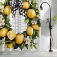 thumbnail image 2 of Lemon Bow Fabric Shower Curtain Flowers Plaid Washable Shower Curtains for Bathroom, Waterproof Bath Curtain with Hooks Home Decor 36x72in, 2 of 8