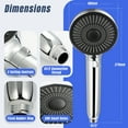 thumbnail image 2 of ROSYNEY Filtered Shower Heads, 3 Modes Shower Head with Handheld, Remove Chlorine, Water Flow Control, Chrome, 2 of 7