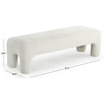 thumbnail image 2 of Safavieh Tamlyn Performance Wood and Fabric Bench in Beige, 2 of 8
